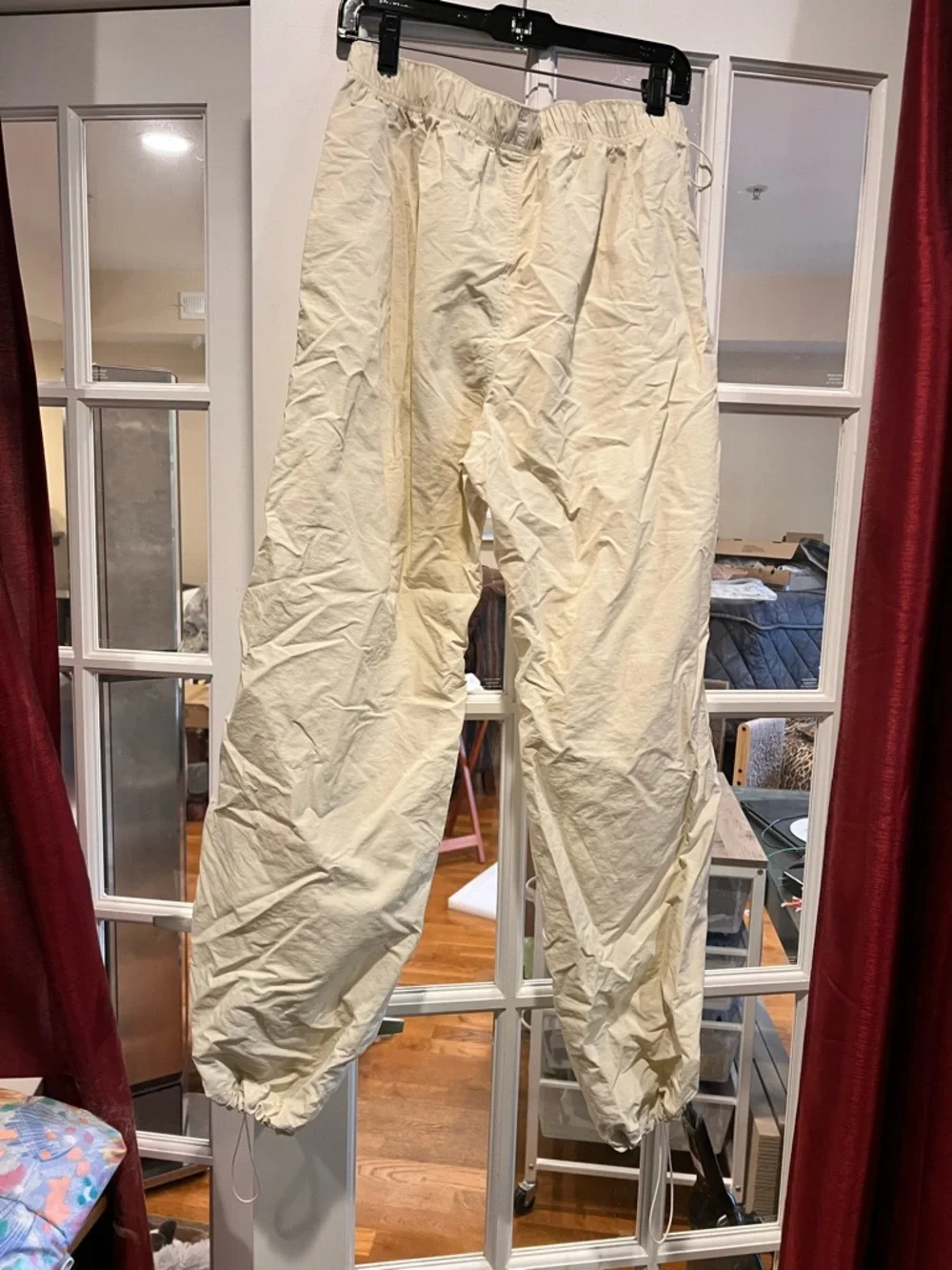 Love Tree Cream Elastic-Waist Pull-On Pants